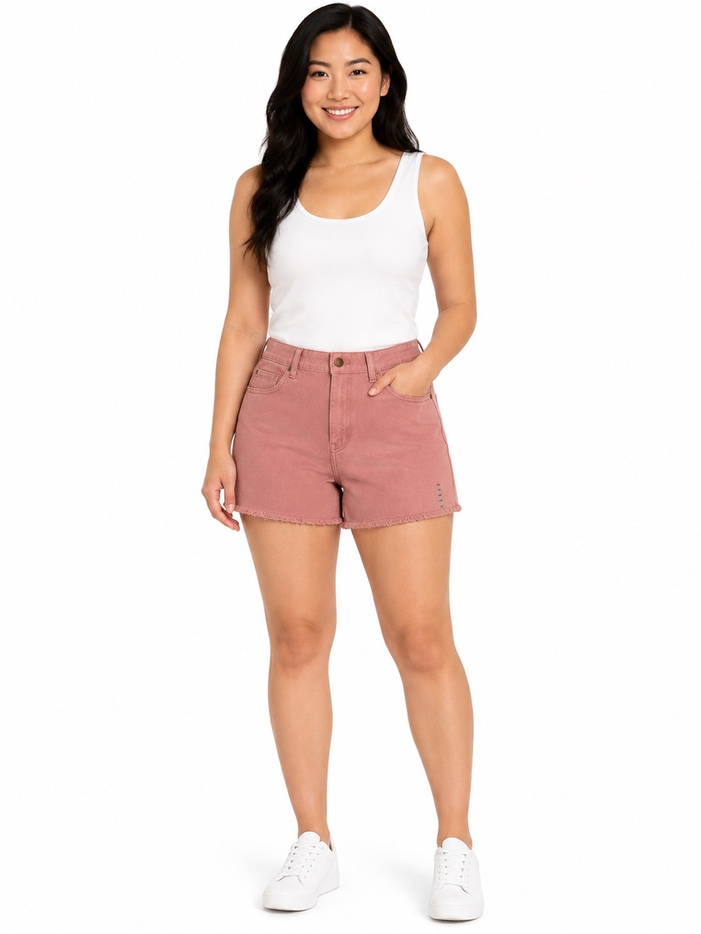 DIP Pink Denim Raw Hem Shorts – Women’s Size 14 – New With Tags